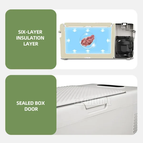 Small Car Refrigerator 12V 24V Dual Control Home Mini Fridge Portable Cool Warmer Nevera Congelador for Vehicle Use — Small
