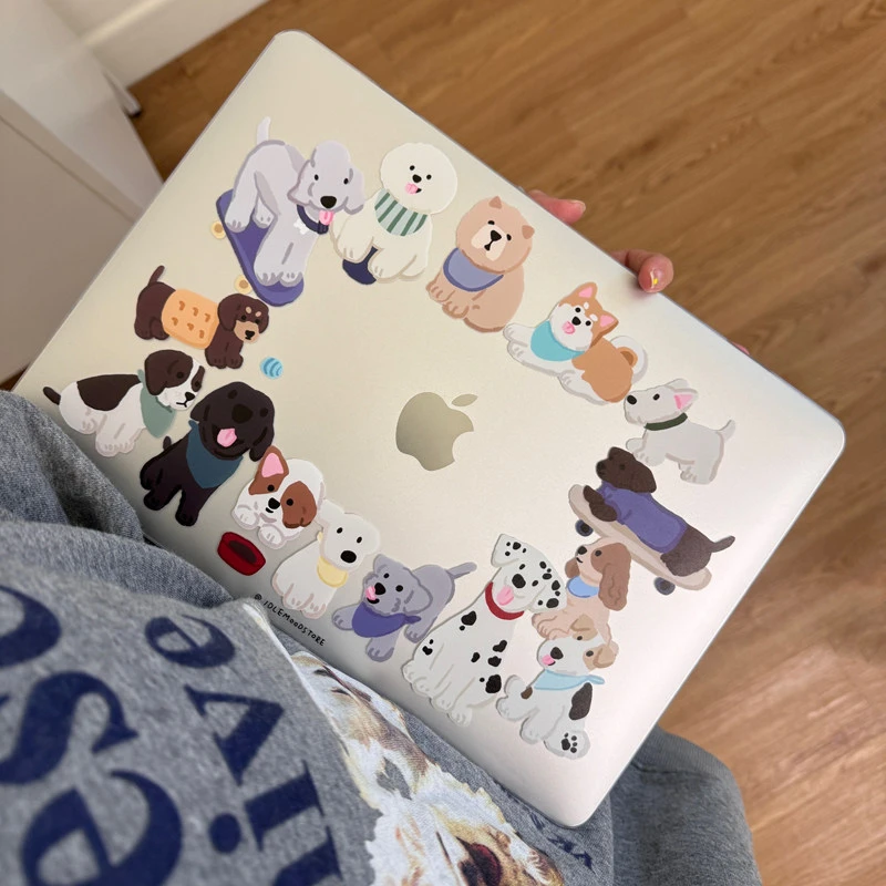 Cute Dog Party Laptop Case For Macbook Neo Air 13 15 Pro 13 14 16 M1 M2 M3 M4 M5 Chip Hard Cover For Mac Book Protective Case — MAC