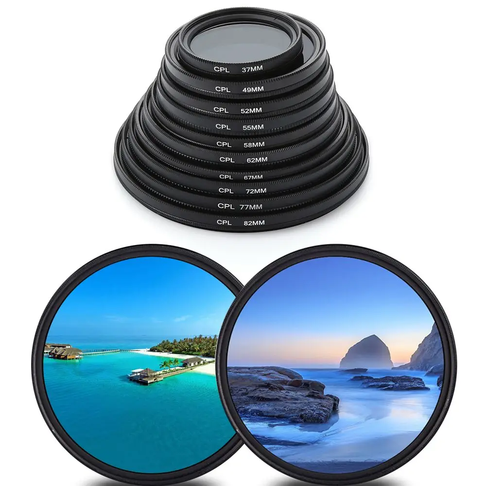 Polarizing CPL Filter 37/49/52/55/58/62/67/72/77/82mm For Canon Nikon DSLR Camera Lens — Polarizing