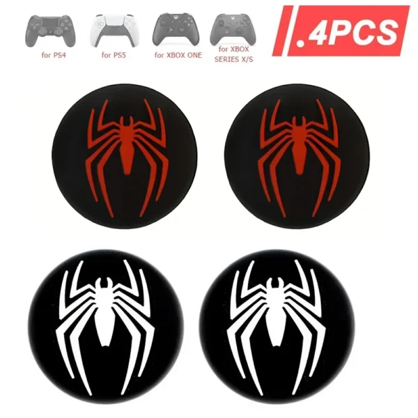 2/4Pcs Analog Thumbstick Grip Caps For Switch 2/PS4/PS5/PS3 Silicone Cover For Xbox Series X S/Xbox360 Controller Accessories — Generic
