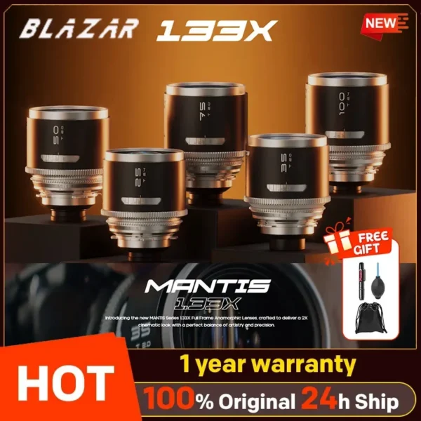 Great Joy BLAZAR LENS MANTIS T2.0 1.33x Anamorphic Full Frame 35mm 50mm 75mm ARRI PL Mount Cinema Lens for Professiona·l Video — Great