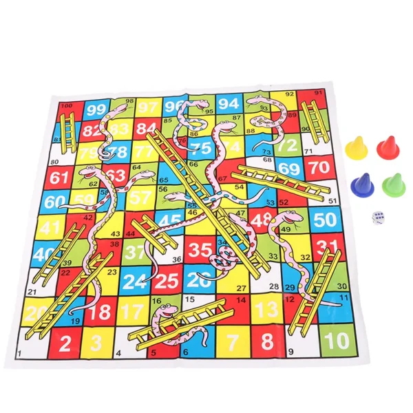 Snake Ladder Educational Kids Children Toys Family Interesting Board Game Gifts — Snake