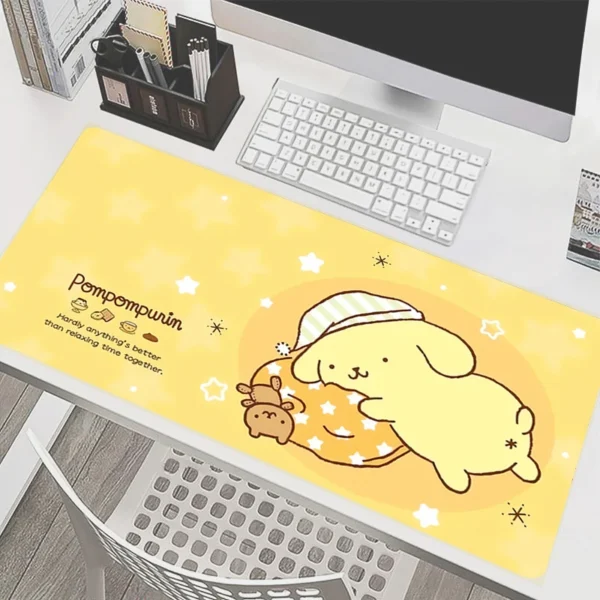 Mouse Pad P-Pompompurins Gamer Desk Mat Edge White Computer Sexy Anime Mousepad Keyboard Pad Laptop Gaming Accessories Mausepad — Mouse