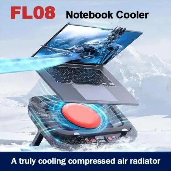 CS1W Innovative FL08 Notebook Cooling Pad Strong Wind Cooling Stand Base Enhances Computer Efficiency — CS1W
