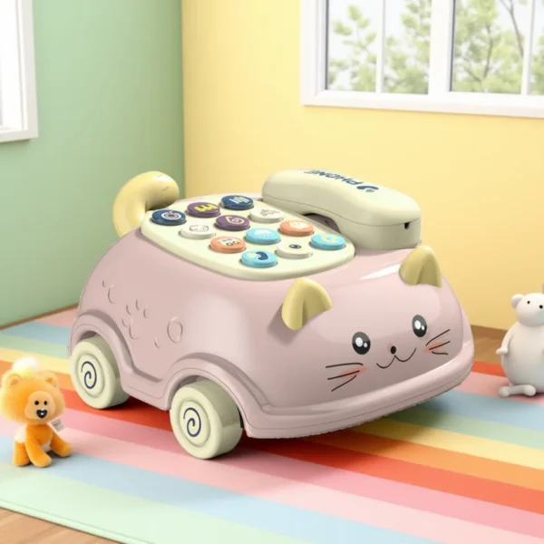 Baby Educational Learning Toys 0 12 months Montessori Lights Musical Piano Mobile Phone Girl Kids Child Telephone Story Machine — MAC