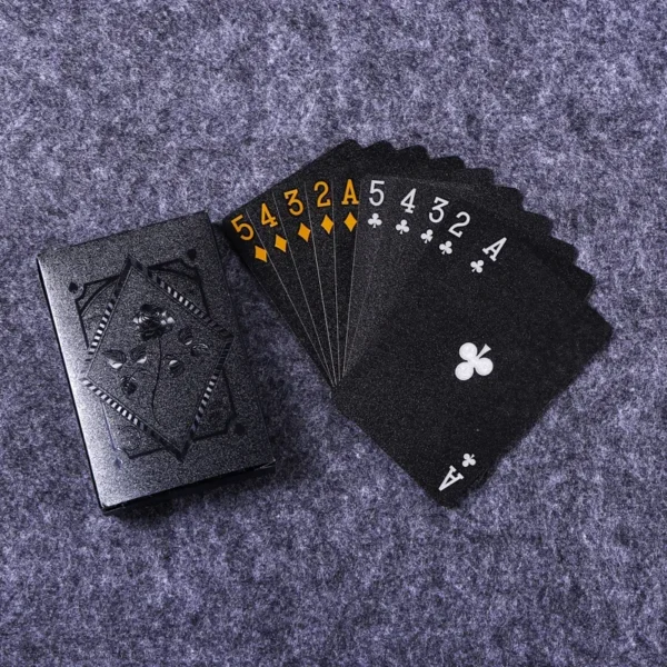Color Black Gold Playing Card Game Card Group Waterproof Poker Suit Magic Dmagic Package Board Game Collection Entertainment — Color