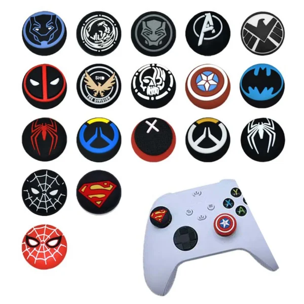 2pcs Silicone Thumb Grip Cap For PS4 PS5 Playstation 5 Xbox Series XS Game Joystick Controller Accessories Thumbstick Grip Caps — Generic