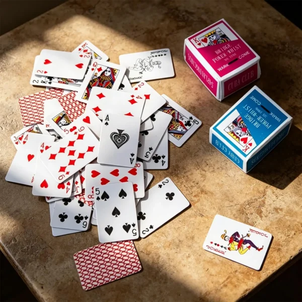 Miniature Playing Cards Travel Size Poker Cards Compact Deck for Camping Game Night Party Favors, Friends Family — Miniature