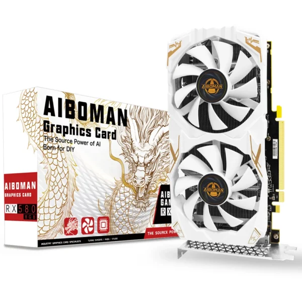 AIBOMAN Video Card AMD RX580 8GB Graphics Card GDDR5 256Bit 2048SP Dragon Series Gaming Video Cards Desktop Computer component — AIBOMAN
