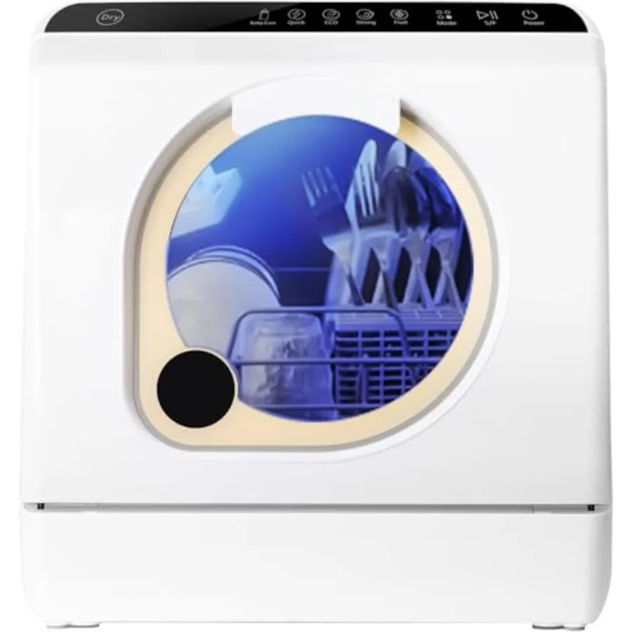 countertop dishwasher no hookup with 5 liter water tank and dryer portable dishwasher with dual spray arms for baby care compac — Generic
