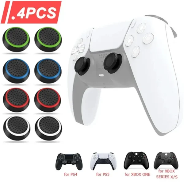 4Pcs Silicone Gel Thumb Grips Cover For Sony PS5/PS3/PS4 For XBOX One Series X S/Xbox360 Controller for PS4 Pro Slim Controller — Sony