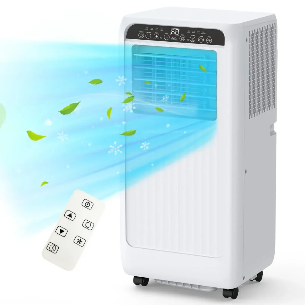 8,000BTU Portable Air Conditioner, 3 in-1 Floor Standing AC Unit With Remote Control,Dehumidifier & Fan, Cools Up to 350 Sq.Ft — Generic