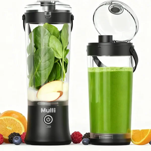 Upgraded Personal Blender, 17oz Portable for Shakes & Smoothies, USB-C Rechargeable, BPA-Free, Leak-Proof — Upgraded