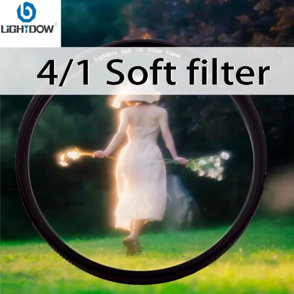 Lightdow 1/4 White Soft Lens Filter 49mm 52 55 58 62 67 72 77 82 mm Soft Filter for Camera Canon Nikon Sony Camera Lens — Sony