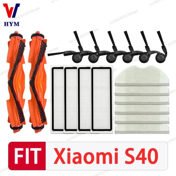 For Xiaomi S40 / OV81 Robot vacuum cleaner Accessories Main Side Brush Mop Cloth Hepa Filter Dust Bag Replacement Spare Parts — Xiaomi