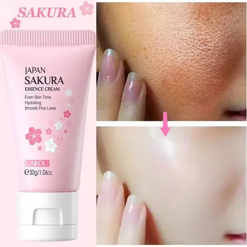 Sakura Whitening Face Serum Anti Aging Fade Fine Lines Tighten Pores Improve Melanin Pigment Dull Moisturizer Brighten Skin Care — Sakura