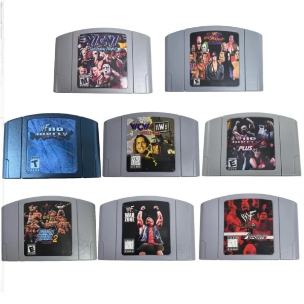 N64 Game Cassette, US Version,WCW Saturday Night， WrestleMania X ， 64-bit English Game Cassette, Collection Hobbies, Toy Gifts — N64
