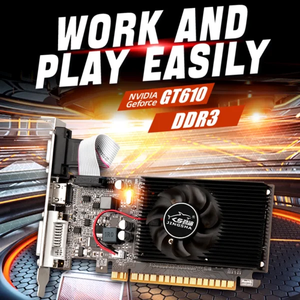 1/2/4/8GB Gaming Video Card DDR3 128Bit Computer Graphics Card PCI-E X16 HDMI+VGA+DVI GPU Display Cards Desktop PC Accessories — Generic