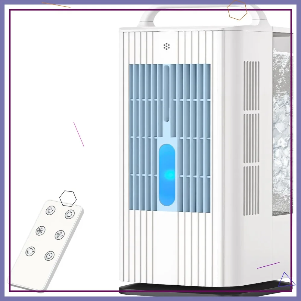 S44219963725c48fd8ebf28044b994741Z-1.webp 4-in-1 Portable Air Conditioner: 1700ml Tank, 120° Oscillation, Remote Control, 3 Speeds & 7 Lights, Timer for Bedroom — Generic