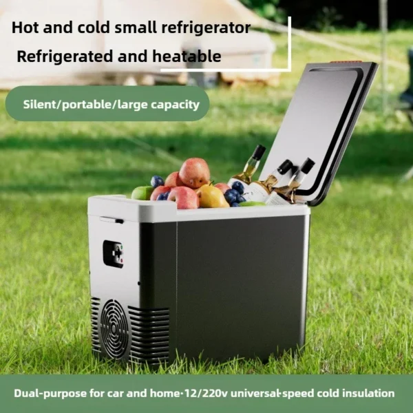 Car Hot and Cold Refrigerator 10L Portable Refrigerator 12v 220V Camping Outdoor Essential Refrigerator Household Appliances — Car