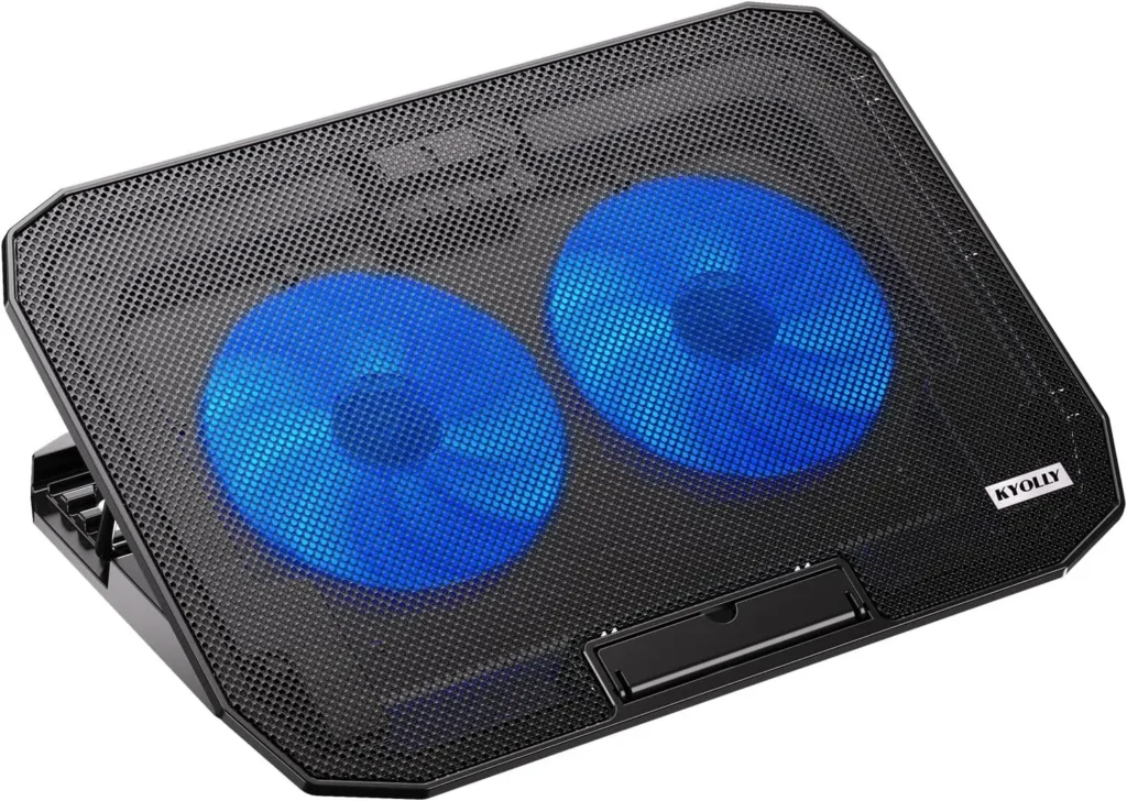 Ultra Slim Laptop Cooling Pad with 2 Quiet Fans, Adjustable Stand for 10-15.6 Inch Laptops — Ultra