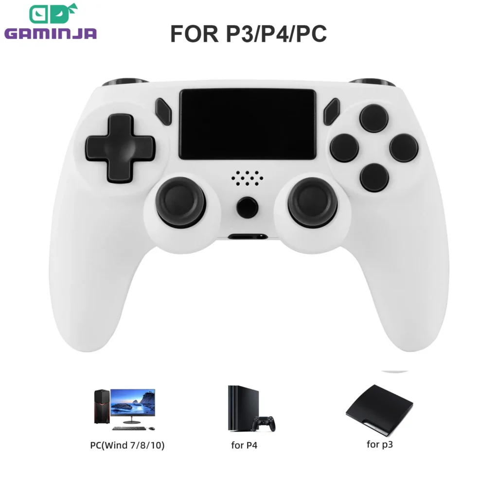 GAMINJA Wireless Gamepad With 6-axis Gyroscope PC Joystick touchpad Dual Vibration For PS4 PS3 PC Multi-function Controller — GAMINJA