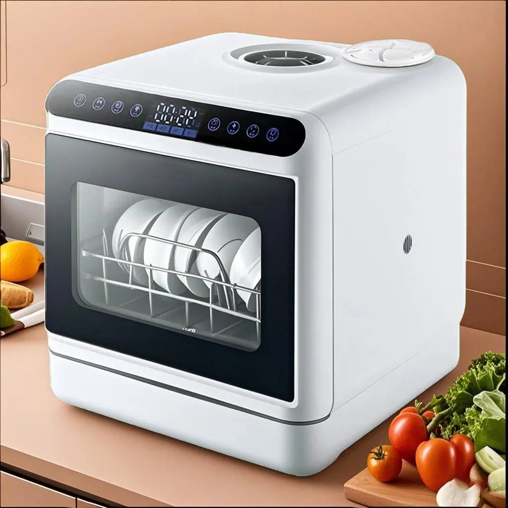 Mini Dish Washing Machine Large Capacity Portable and Movable Household Free Installation Free Hand Desktop Dishwasher — MAC