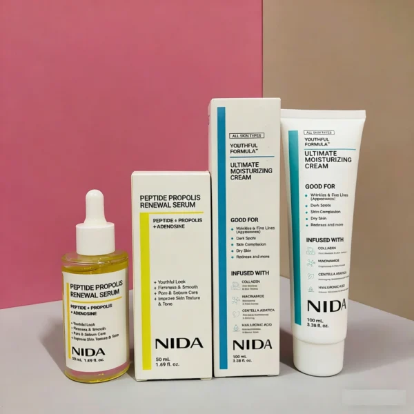 Korea NIDA Skin Care Kit - Ultimate Moisturizing Cream, Retinol Probiotic Eye Cream, TXA Renewal Essence, For All Skin Types — Korea