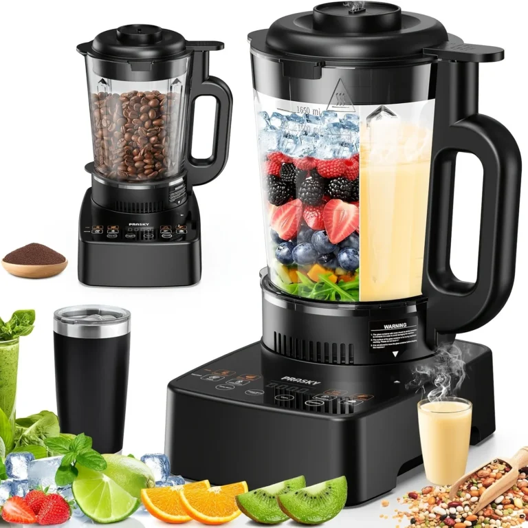 PRASKY 2400W Heating Blender 25000 RPM Heavy Duty Auto Clean Professional Blender For Smoothies Soups 55oz Glass Jar&A To-Go Cup — PRASKY