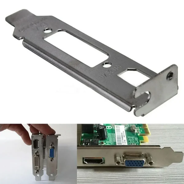 Low Profile Bracket Adapter With Module Openings Hdmi-compatible Dvi Port For Half Height Graphic Video Card Set — Low