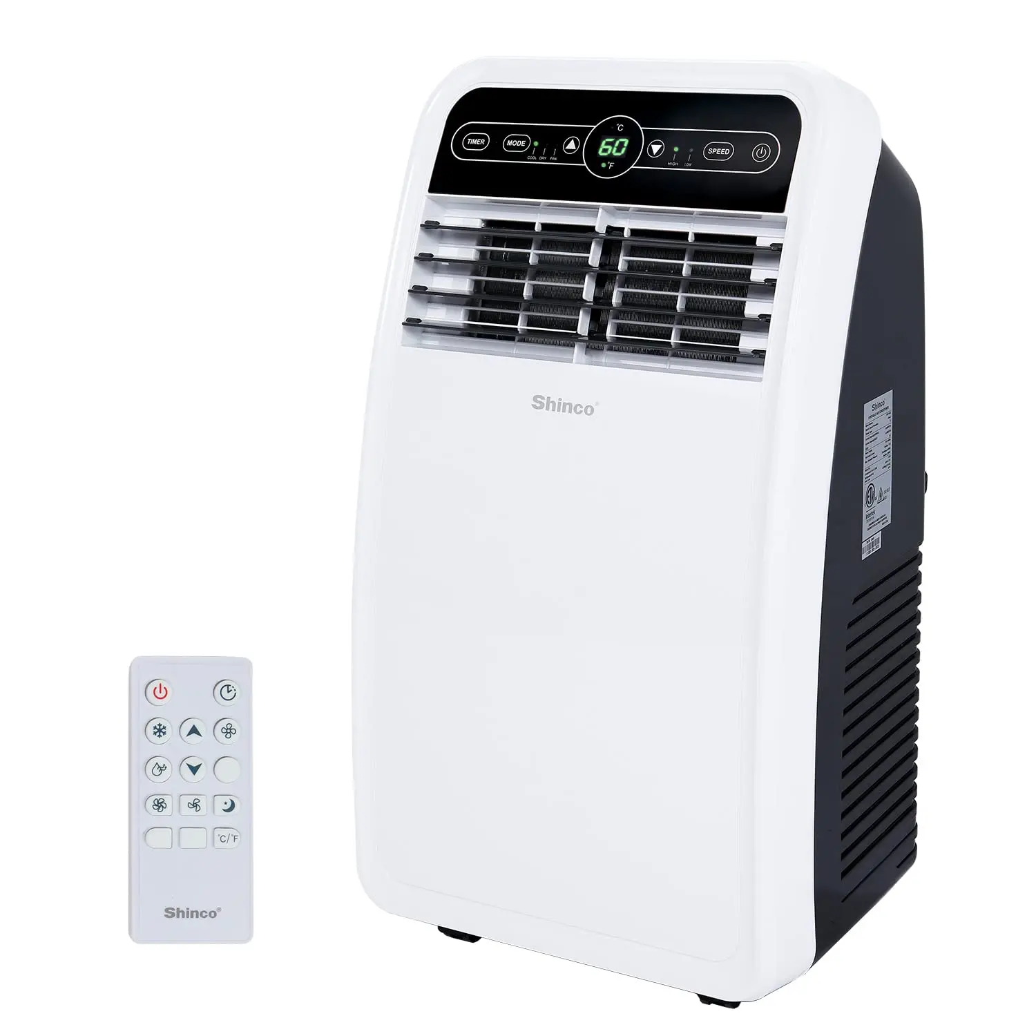 S5e11f51555794fca995f2feab1cab473j.webp Shinco 8,000 BTU Portable Air Conditioner, AC Unit with Built-in Cool, Dehumidifier & Fan Modes for Room up to 350 sq.ft — Shinco