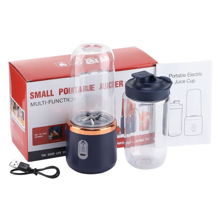 6 Blades Electric Juicer Cup with 2 Cups For Travel Portable Juicer Mixer Usb Charge Fresh Fruit Juice Personal Blender Smoothie — Generic