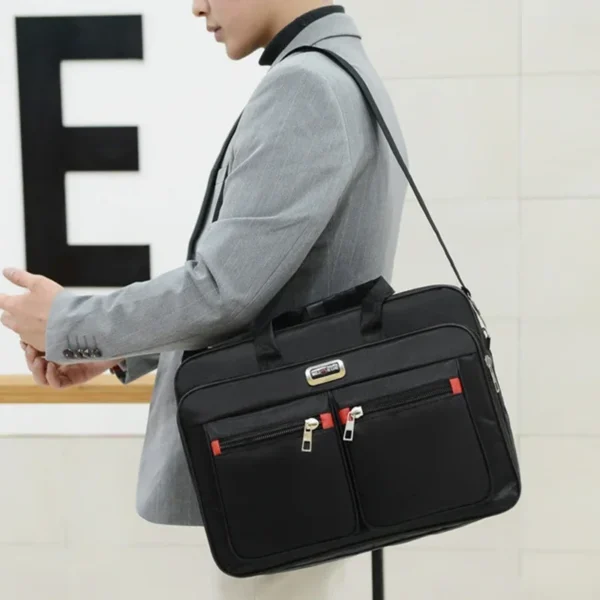 Simple Tote Men Business Briefcase Handbag For 15.6 inch Laptop Bags Large Capacity Shoulder Bags Travel Notebook Messenger Bag — Simple