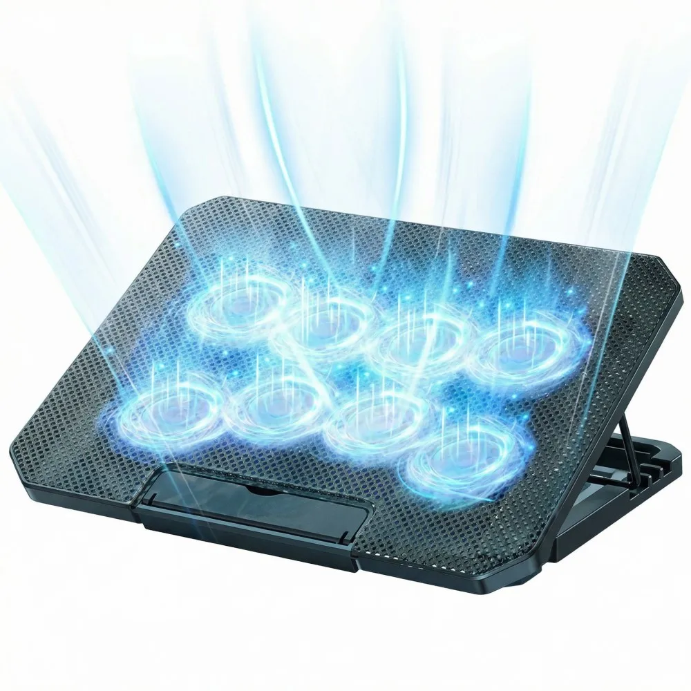 17inch Gaming Laptop Cooler Fan Led Screen Two USB Port 2600RPM Laptop Cooling Pad Notebook Stand For Laptop fan cooler — Generic