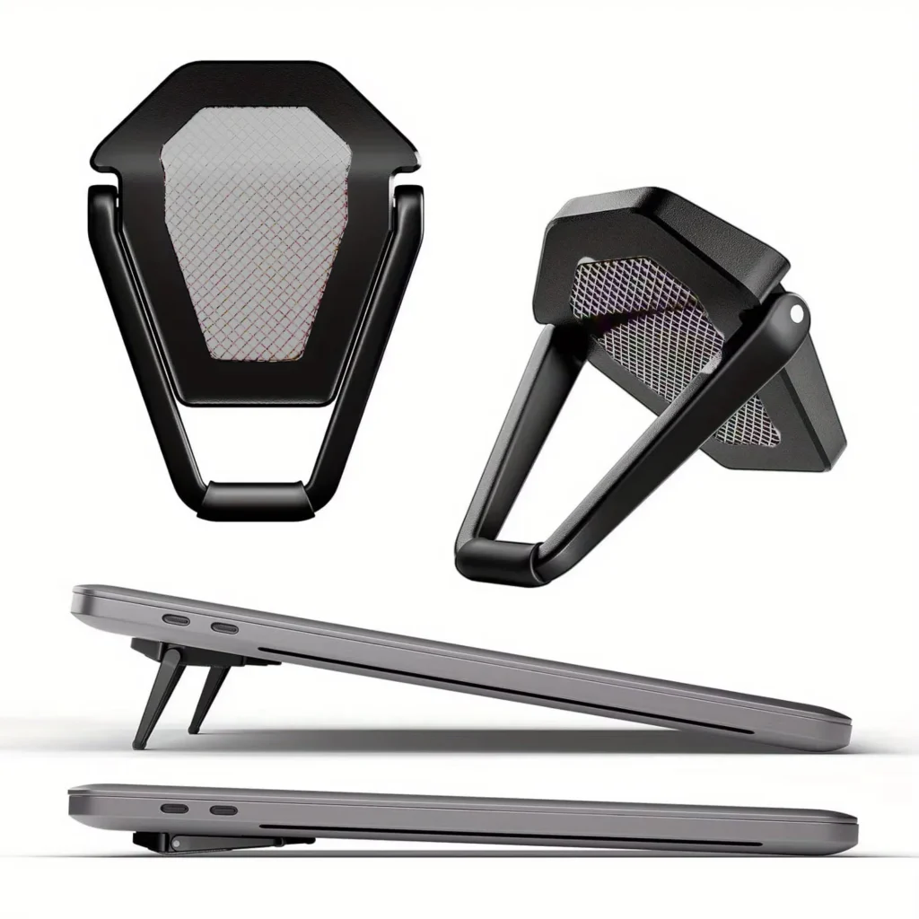 Portable Invisible Laptop Stand, Mini Aluminum Cooling Pad,Computer Keyboard Mount Kickstand, Ergonomic Lightweight Laptop Stand — Portable