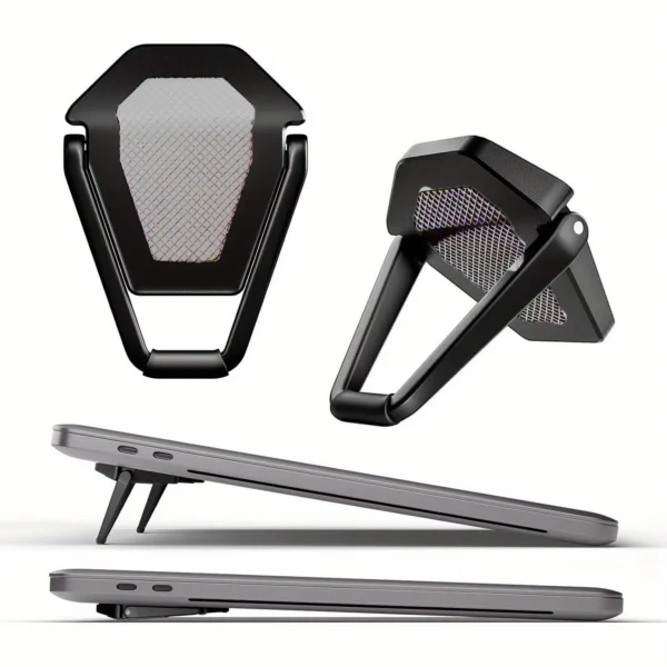 Portable Invisible Laptop Stand, Mini Aluminum Cooling Pad,Computer Keyboard Mount Kickstand, Ergonomic Lightweight Laptop Stand — Portable