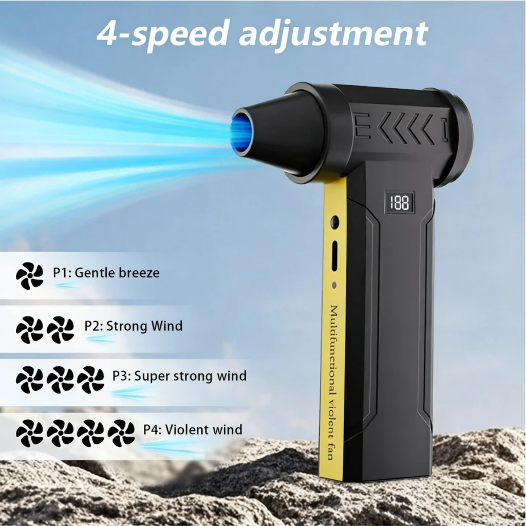High-Speed Turbo Electric Portable Cooler Air 160000 RPM Rechargeable Powerful Violent Dust Blower Brushless Motor — High-Speed