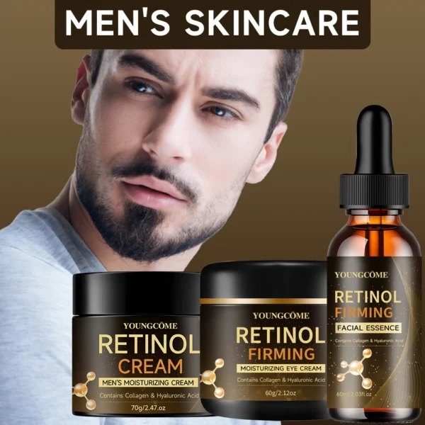 Retinol Wrinkle Remover Facial Serum Set Instant Firming Lift Anti-Aging Cream Fade Fine Lines Whitening Moisturizing Skin Care — Retinol
