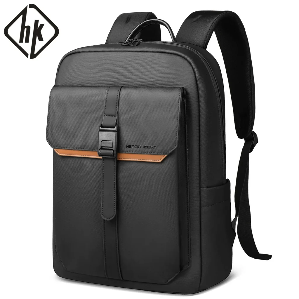 HK Stylish Business Backpack for Men Waterproof 15.6 inch Flap Laptop Backpack Multiple Pockets Casual Daypack for Work School — HK