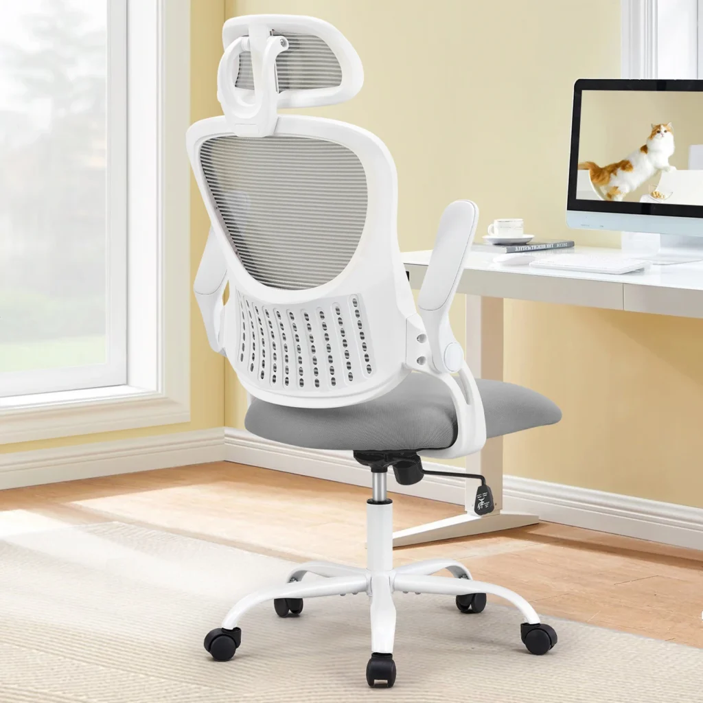 JHK Mesh Ergonomic Office Computer Desk Chair Flip-up Arms Adjustable Headrests Comfortable Lumbar Support For Home Office — JHK