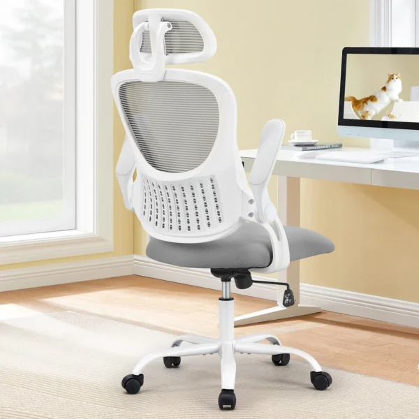 JHK Mesh Ergonomic Office Computer Desk Chair Flip-up Arms Adjustable Headrests Comfortable Lumbar Support For Home Office — JHK