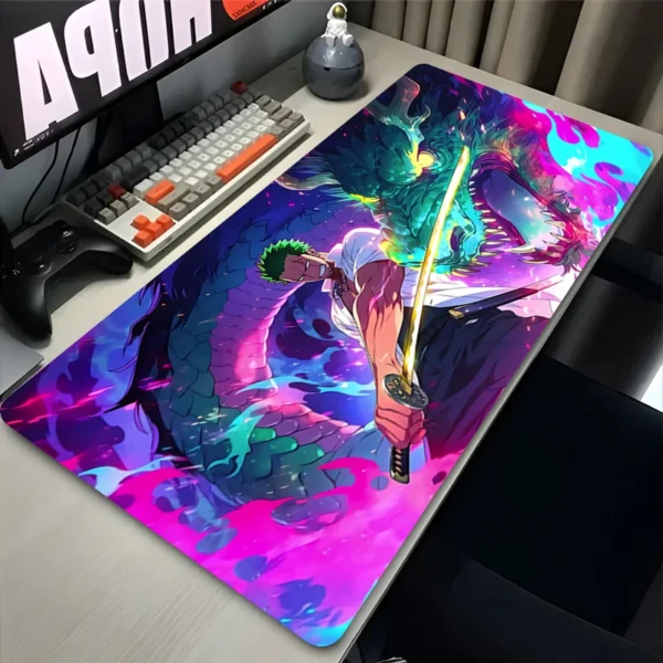Mouse Pad Notbook One Piece Zoro Large Keyboard Mat NonSlip Rubber Computer Carpet Desk Mat PC Gamer MousePad Youth Gifts — Mouse