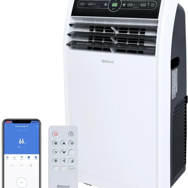 Shinco 10,000 BTU Portable Air Conditioner, Portable AC Unit with Built-in Cool, Wi-Fi Enabled for Room up to 400 sq. — Shinco