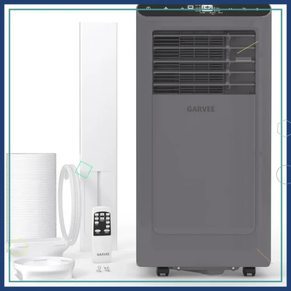 8000 BTU Portable Air Conditioner, Cools Up to 350 Sq.Ft., Remote Control, 48dB, Dehumidifier, Fan, Sleep Mode, 24H Timer — Generic