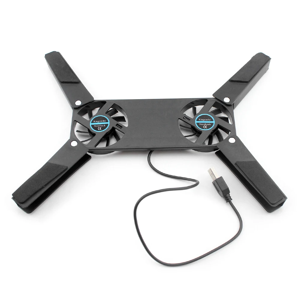 USB Powered Laptop Cooling Pad with Double 60mm Fans Foldable Cooler Pad Laptop Stand for Notebook Laptop PC Computer — USB