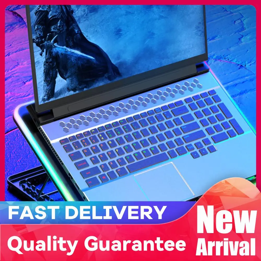 Laptop Cooling Pad with 5 Quiet Fans Laptop Cooler 2 USB Ports Notebook Cooler for 11-17.3in Computer PC Notebook Gaming Laptop — Laptop