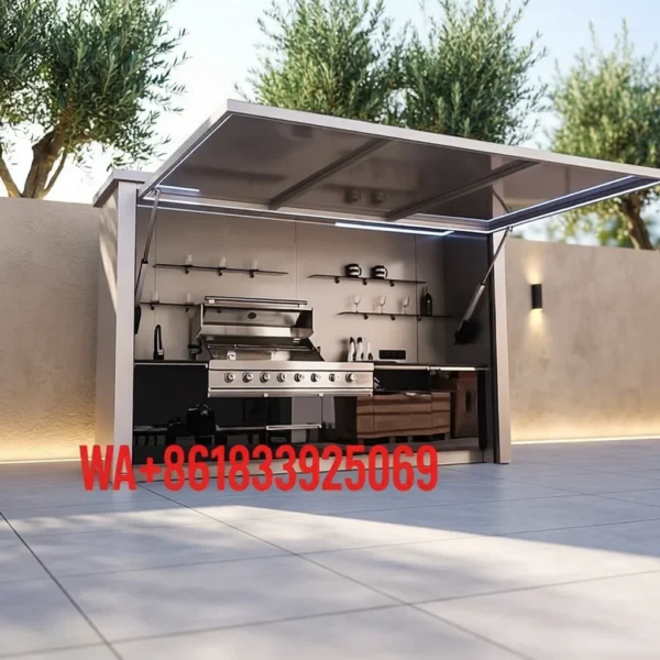 Luxury Prefabricated Outdoor BBQ Kitchen Pods Modular Stainless Steel Outdoor Kitchen Units for Backyard Patio Garden Cooking — Luxury