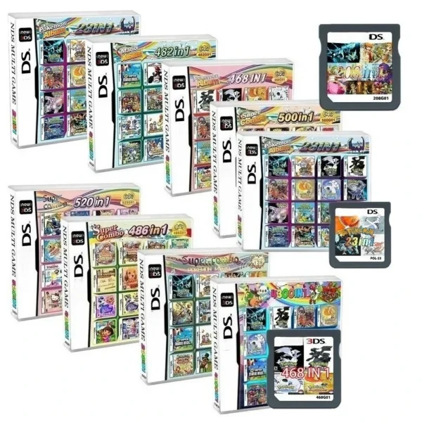 NDS Game Card 482in1 520in1 4300in1 500in1 468in1 Game Card Retro Game Collection for 3DS, NDS — NDS
