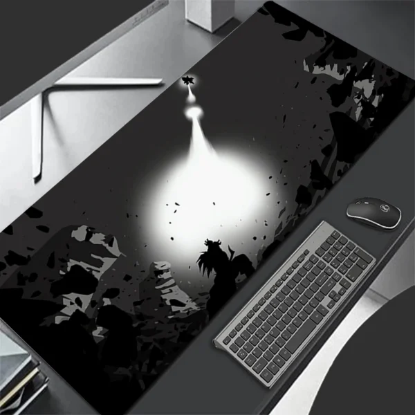 Rubber Mouse Pad Gaming Mousepad Dragon Balls Desk Mat PC Accessories Goku Keyboard Pad Computer Black And White Anime Table Pad — Rubber