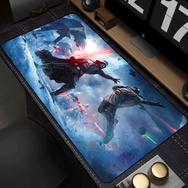 PC Gaming Non-slip Mouse Pad 400x900mm Lock Edge Keyboard Mouse Mat Large Gamer Rubber Antislip Base Desk Mat Star Wars Mousepad — PC